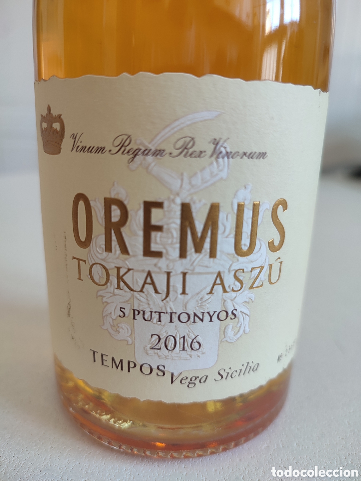 Coleccionismo de vinos y licores: Vega sicilia , Oremus tokaji aszu 5 puttonyos 2016