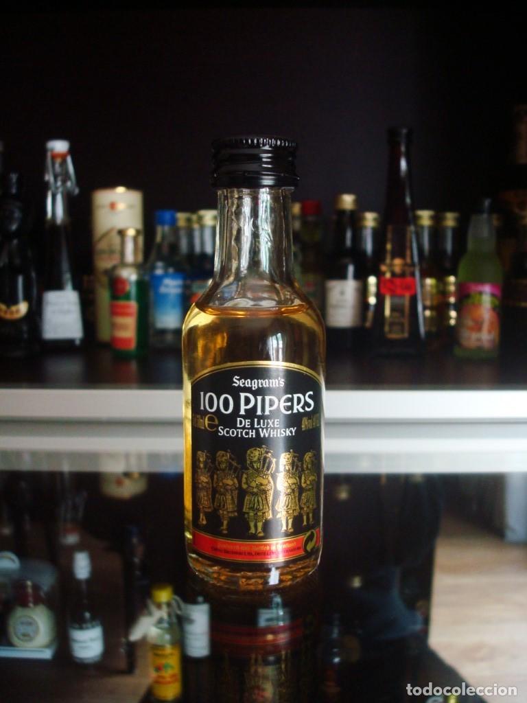 Coleccionismo de vinos y licores: 100 Pipers Seagram's De luxe Scotch Whisky (botell&iacute;n) Por abrir