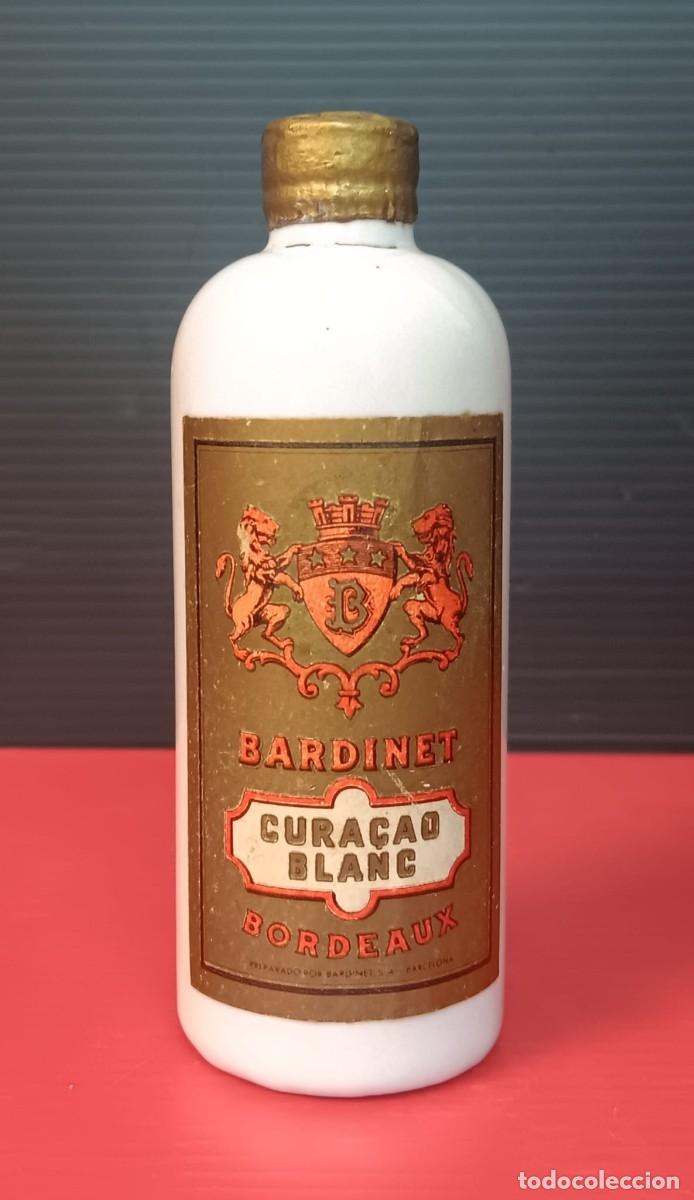 Coleccionismo de vinos y licores: ANTIGUA MINI BOTELLA LICOR BARDINET CURACAO BLANC BORDEAUX VINTAGE