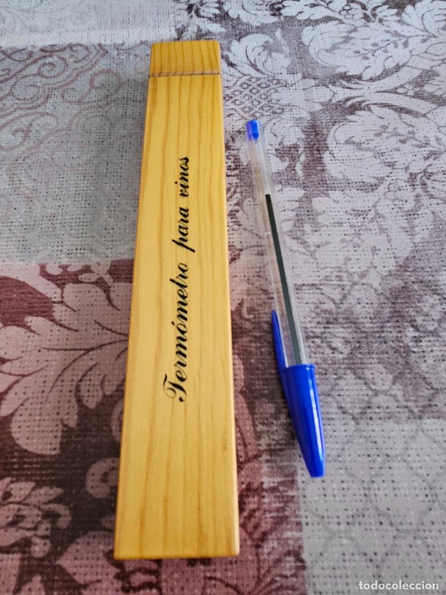 Coleccionismo de vinos y licores: Term&oacute;metro Para Vino Presentado Dentro De Su Estuche Protector De Madera, 1990.