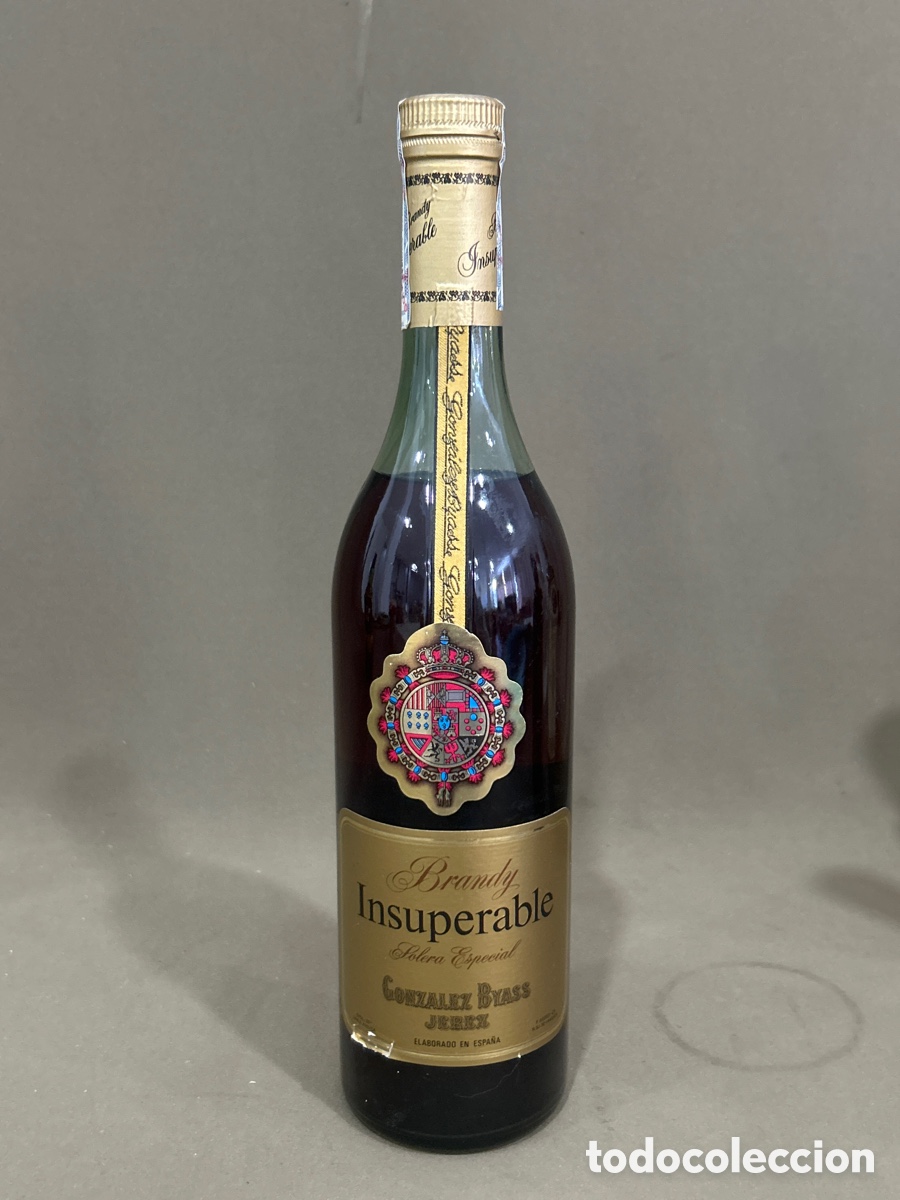 Coleccionismo de vinos y licores: BOTELLA DE BRANDY INSUPERABLE SOLERA ESPECIAL GONZ&Aacute;LEZ BYASS *PRECINTADA, LLENA Y SIN ABRIR*