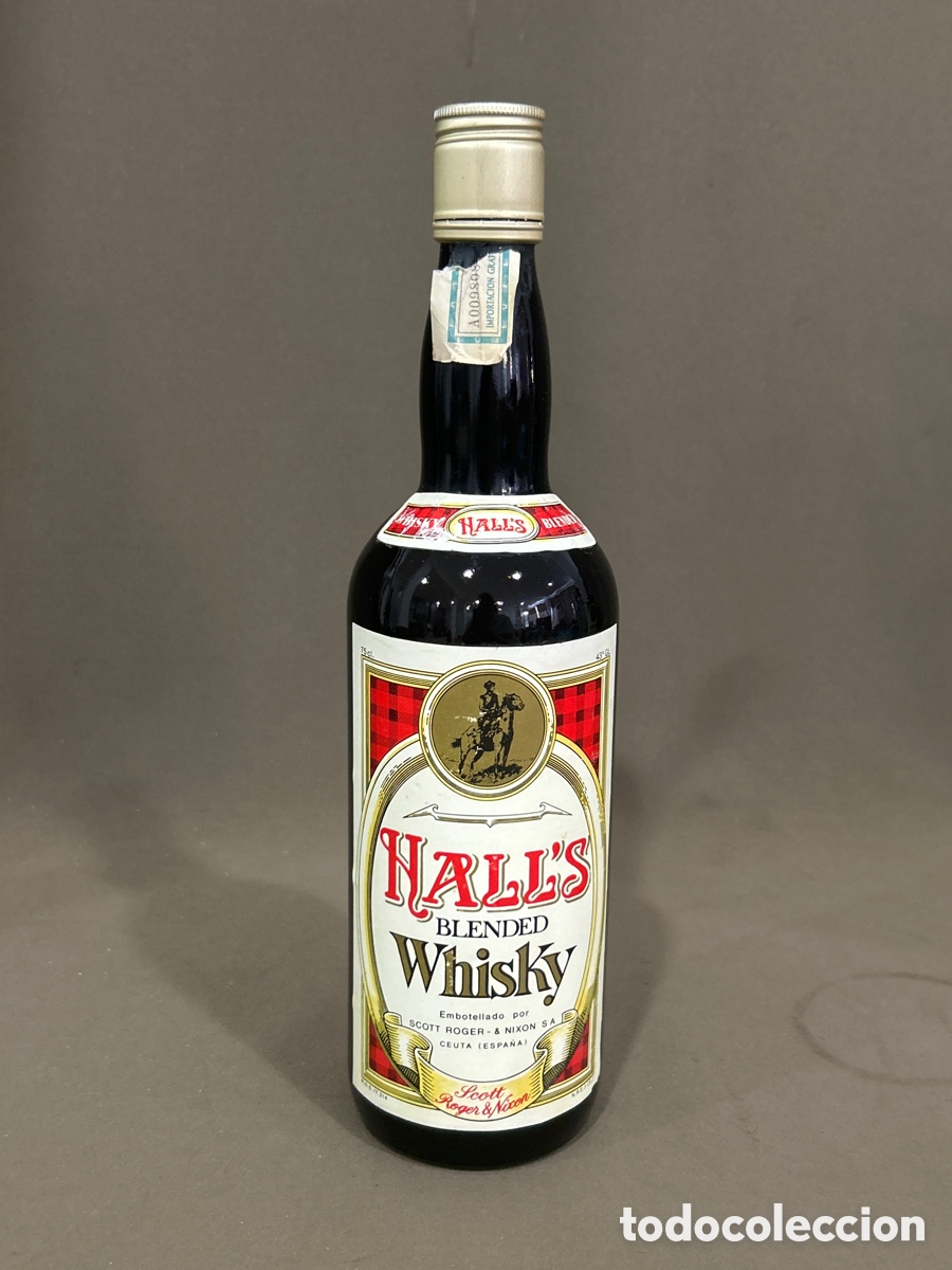 Coleccionismo de vinos y licores: BOTELLA DE WHISKY HALL&rsquo;S BLENDED *LLENA*
