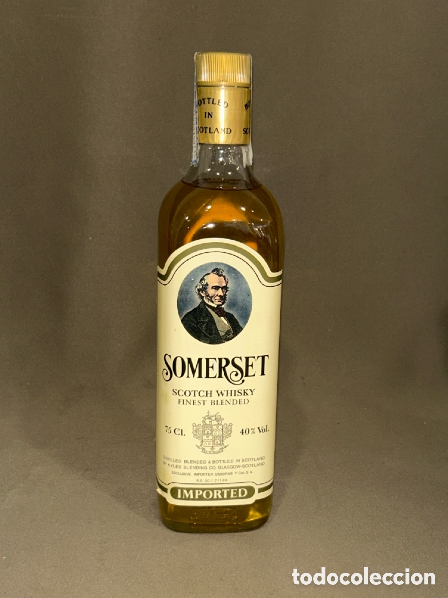 Coleccionismo de vinos y licores: BOTELLA WHISKY SOMERSET SCOTCH WHISKY FINEST BLENDED 40%, 75 CL *LLENA, PRECINTADA Y SIN ABRIR*