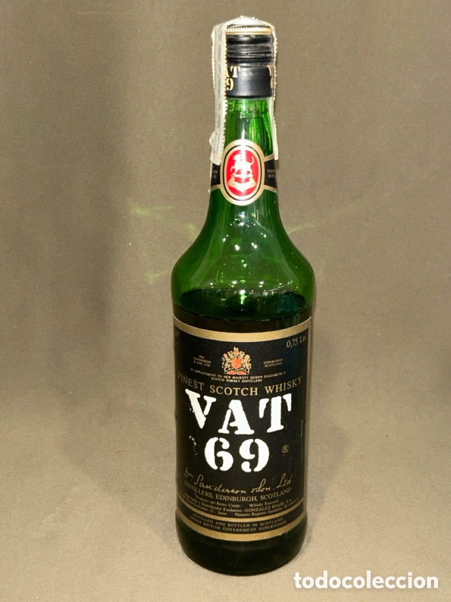 Coleccionismo de vinos y licores: BOTELLA FINEST SCOTCH WHISKY VAT 69 *PRECINTADA*