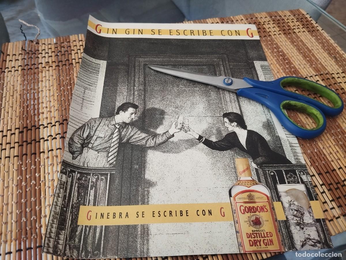 Coleccionismo de vinos y licores: GINEBRA GORDON'S ANUNCIO PUBLICIDAD REVISTA 1990 BONITO PARA ENMARCAR