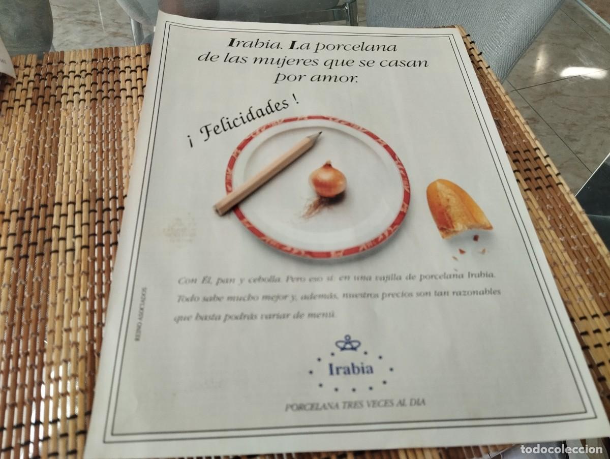 Coleccionismo de vinos y licores: PORCELANA IRABIA ANUNCIO PUBLICIDAD REVISTA REVISTA 1995 BONITO PARA ENMARCAR