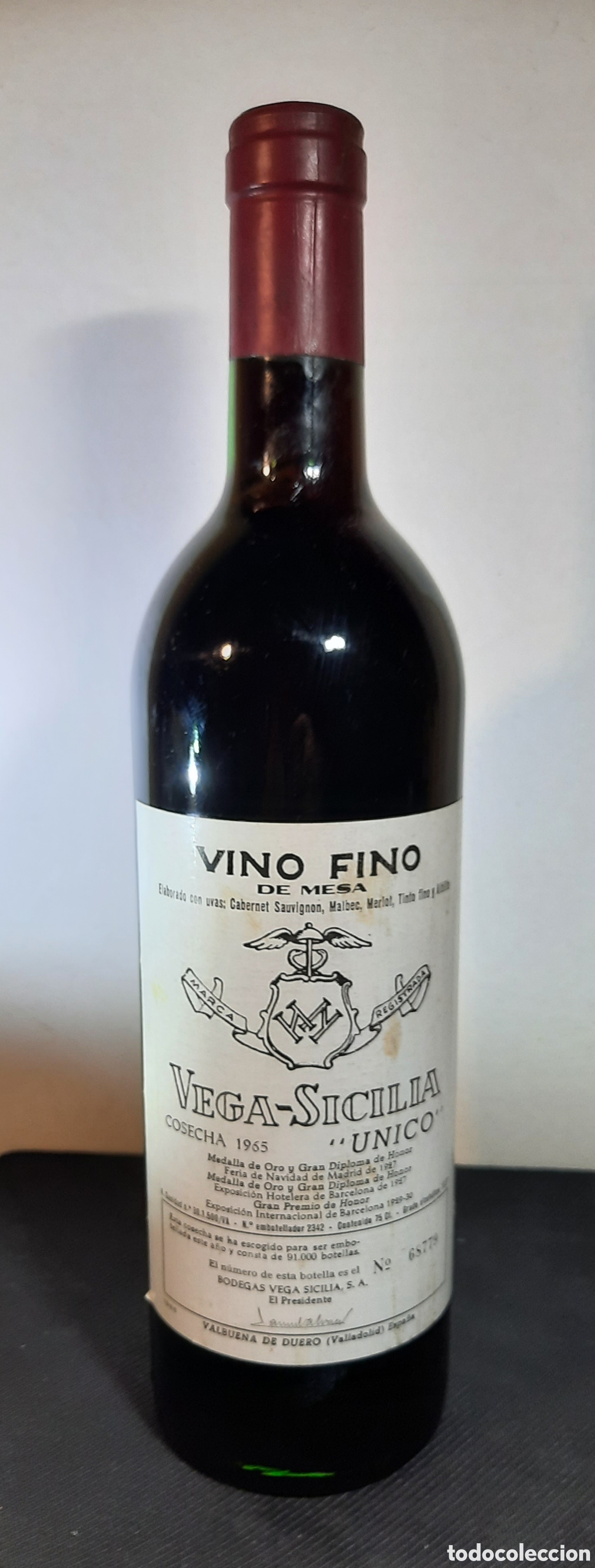Coleccionismo de vinos y licores: VEGA SICILIA UNICO 1965 &rdquo;ver descripci&oacute;n&rdquo;