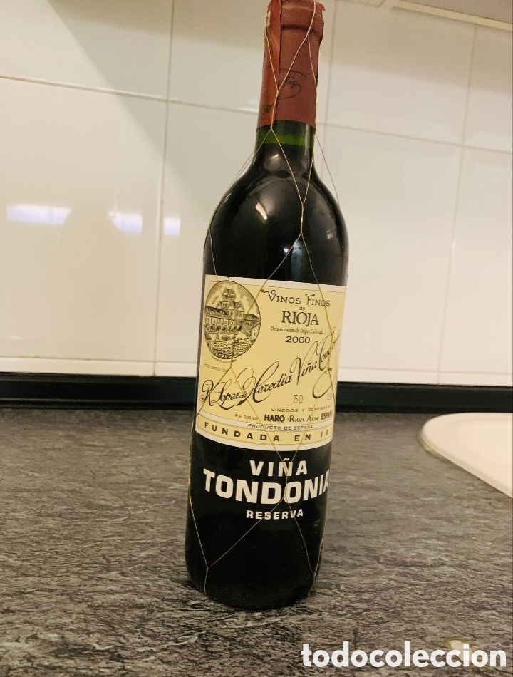 Collectionnisme de vins et liqueurs: botella vino vi&ntilde;a tondonia