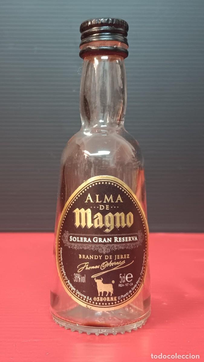 Collection of wines and liquors: ANTIGUA MINI BOTELLA LICOR BRANDY ALMA DE MAGNO
