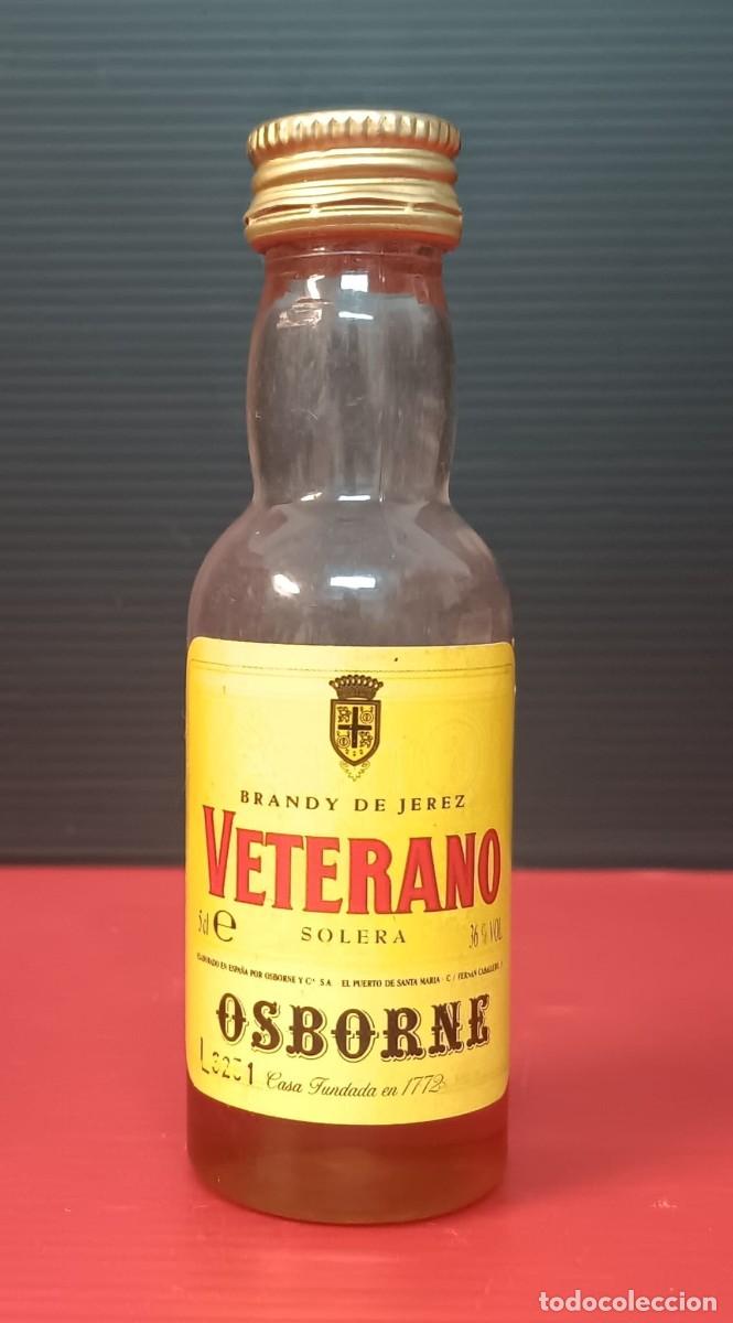 Coleccionismo de vinos y licores: ANTIGUA MINI BOTELLA DE PLASTICO LICOR BRANDY VETERANO