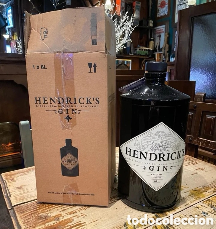 Coleccionismo de vinos y licores: Botell&oacute;n cristal hendrick's