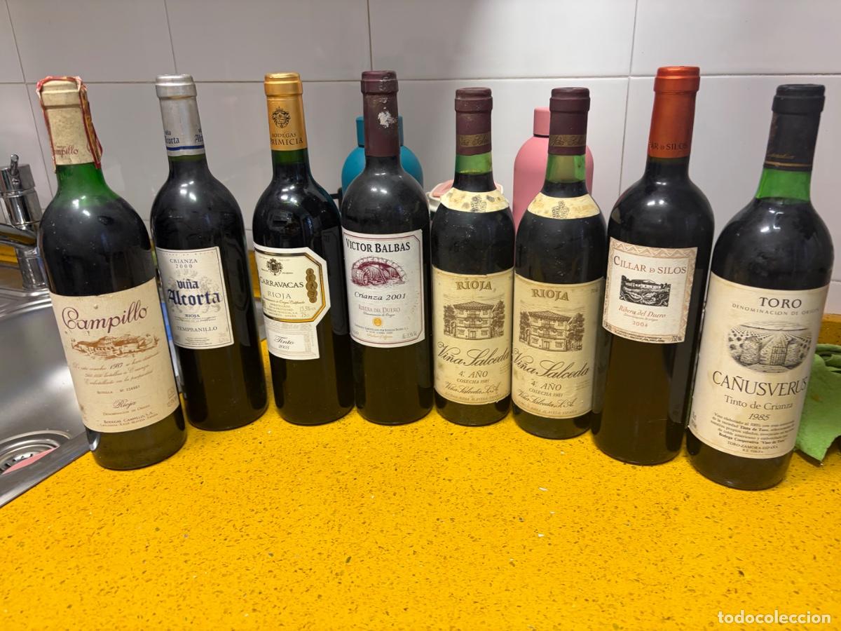 Coleccionismo de vinos y licores: Lote 8 Botellas Vino Cl&aacute;sico Espa&ntilde;ol (A&ntilde;adas 1981-2004) - Rioja, Ribera y Toro