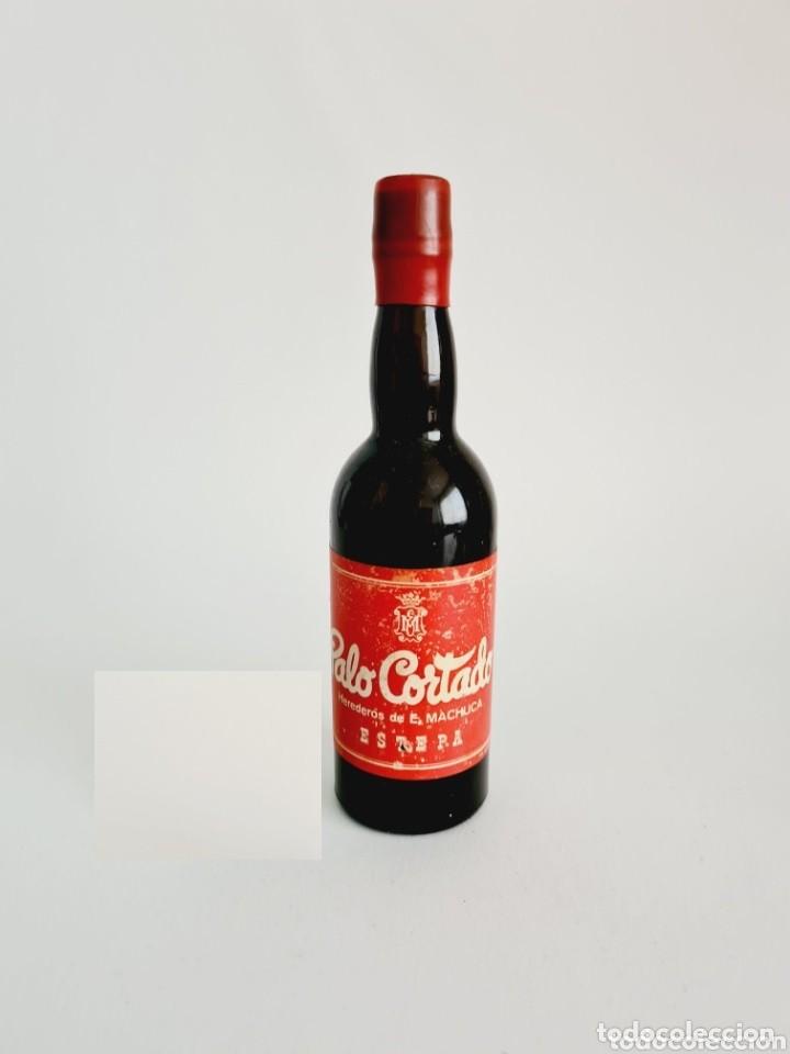Colecionismo de vinhos e licores: BOTELLITA PALO CORTADO 16CM BOTELLIN LLENO