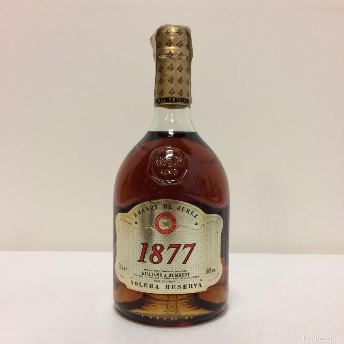 Coleccionismo de vinos y licores: Brandy: 1877 Solera Reserva Brandy de Jerez, Williams & Humbert (Jerez)