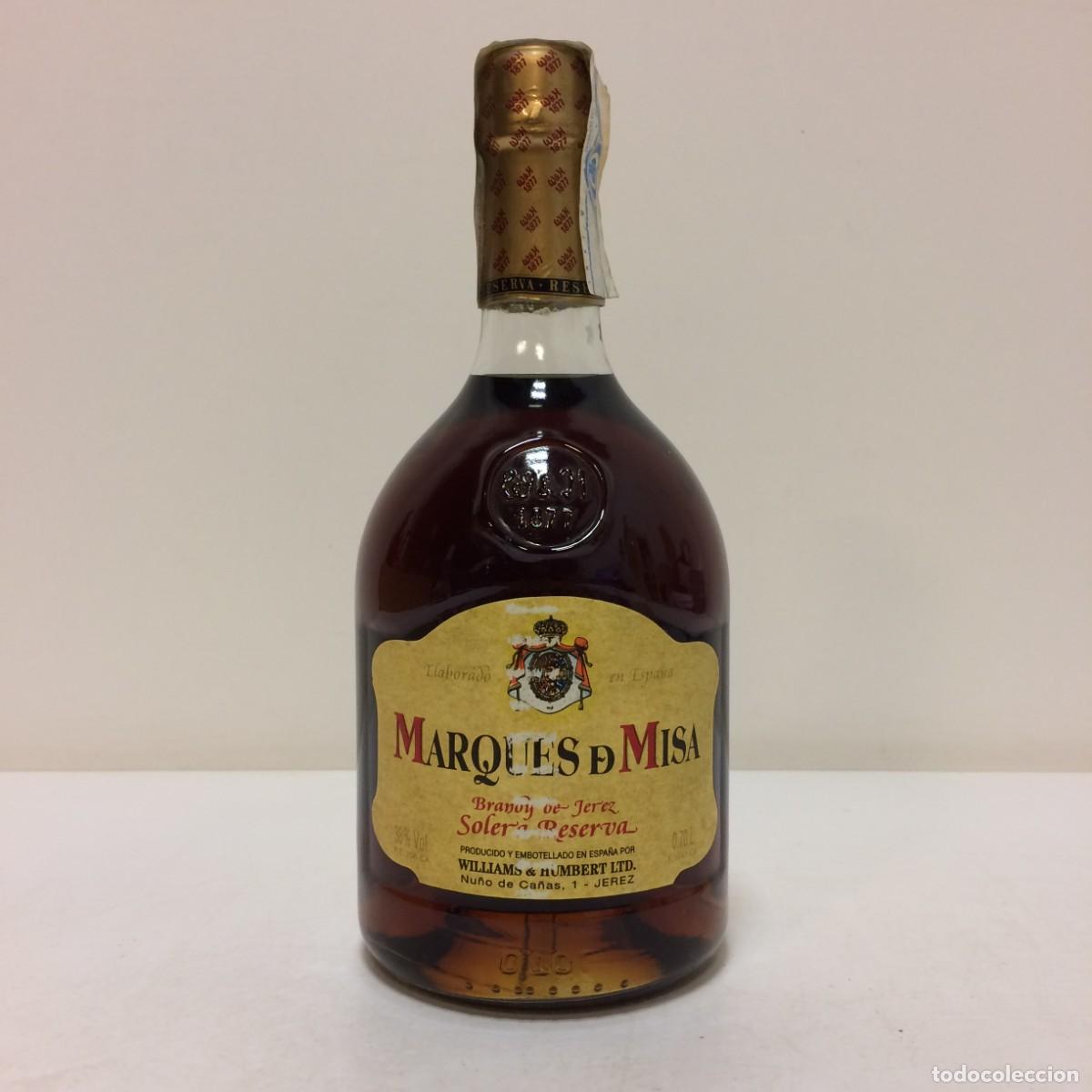 Coleccionismo de vinos y licores: Brandy: Marques de Misa Solera Reserva Brandy de Jerez, Williams & Humbert (Jerez)