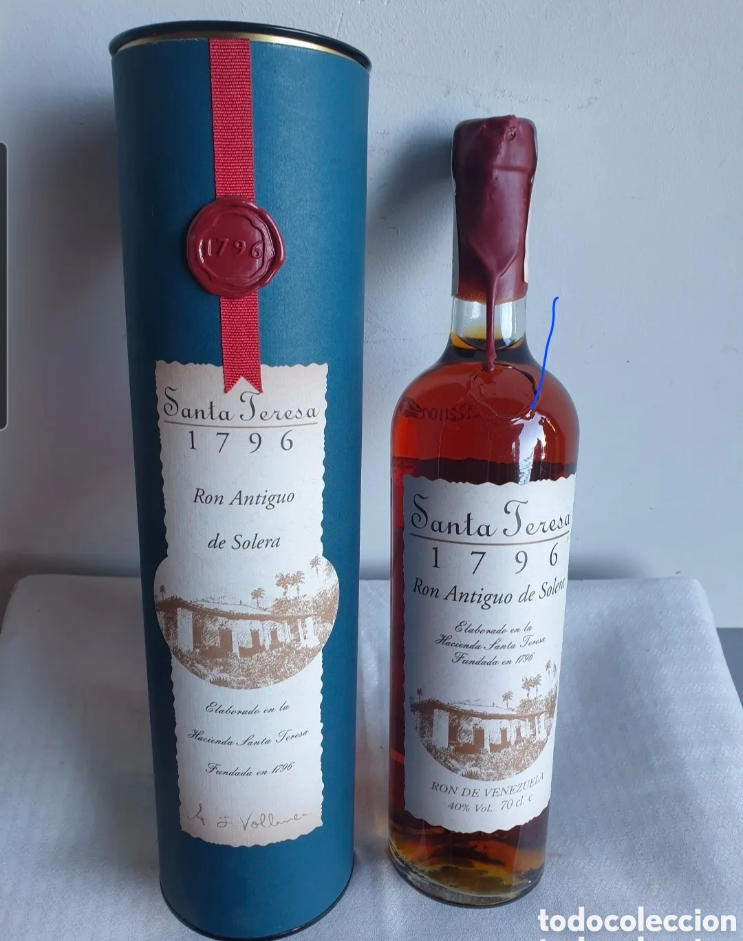 Coleccionismo de vinos y licores: Ron Santa Teresa 1796