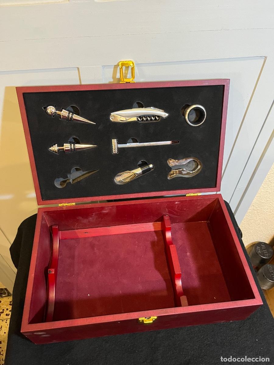 Coleccionismo de vinos y licores: Estuche vino Celler Pasanau Priorat caja madera set sumiller vintage accesorios gourmet