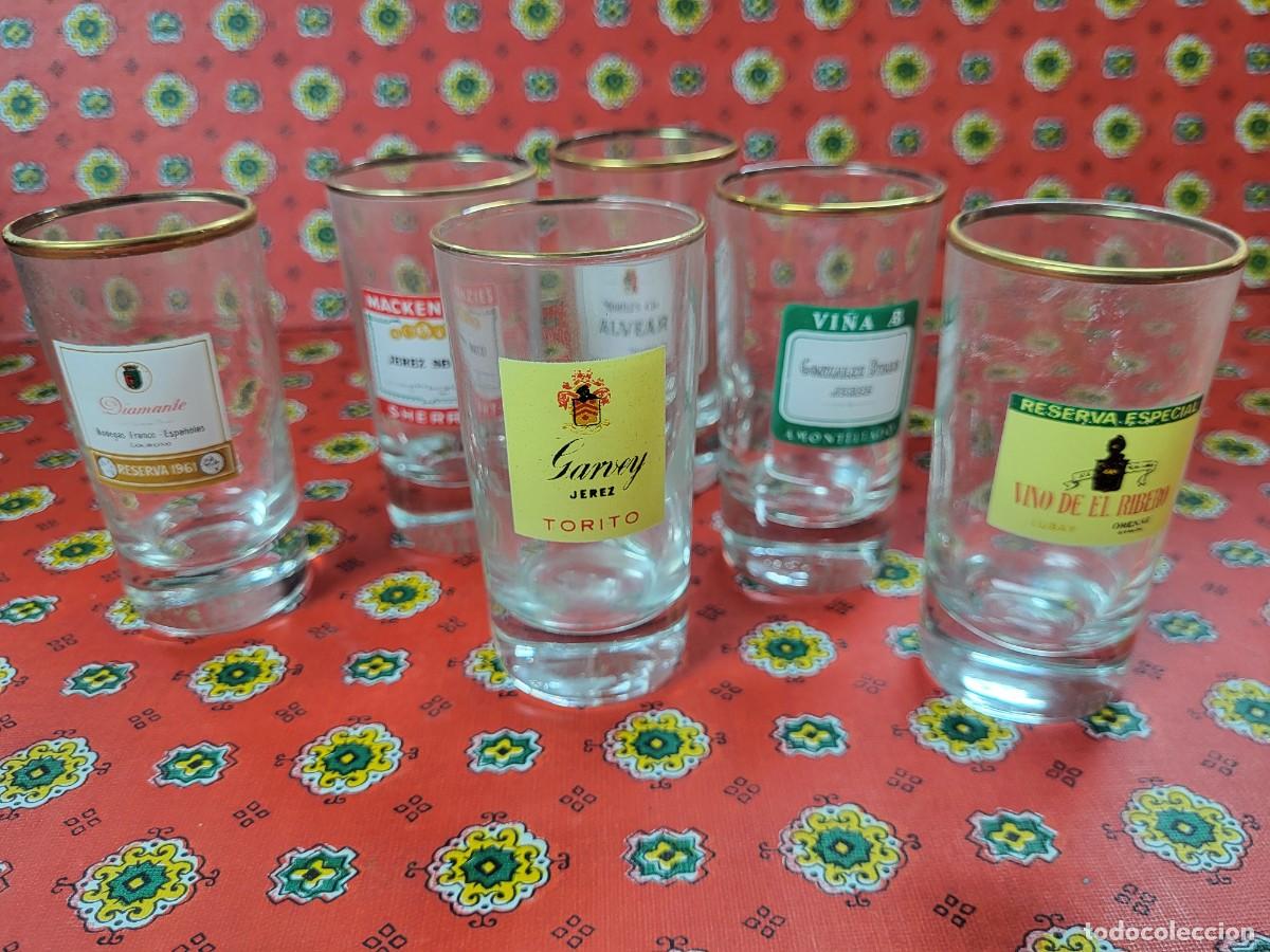 Coleccionismo de vinos y licores: VASOS CRISTAL PUBLICIDAD VINO JEREZ MONTILLA
