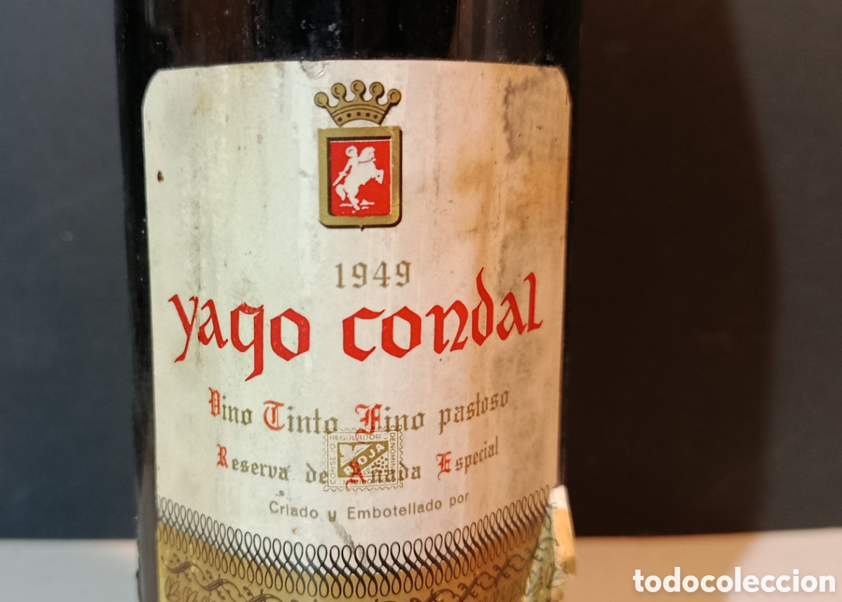 Coleccionismo de vinos y licores: Vino Yago Condal Reserva de A&ntilde;ada Especial 1949