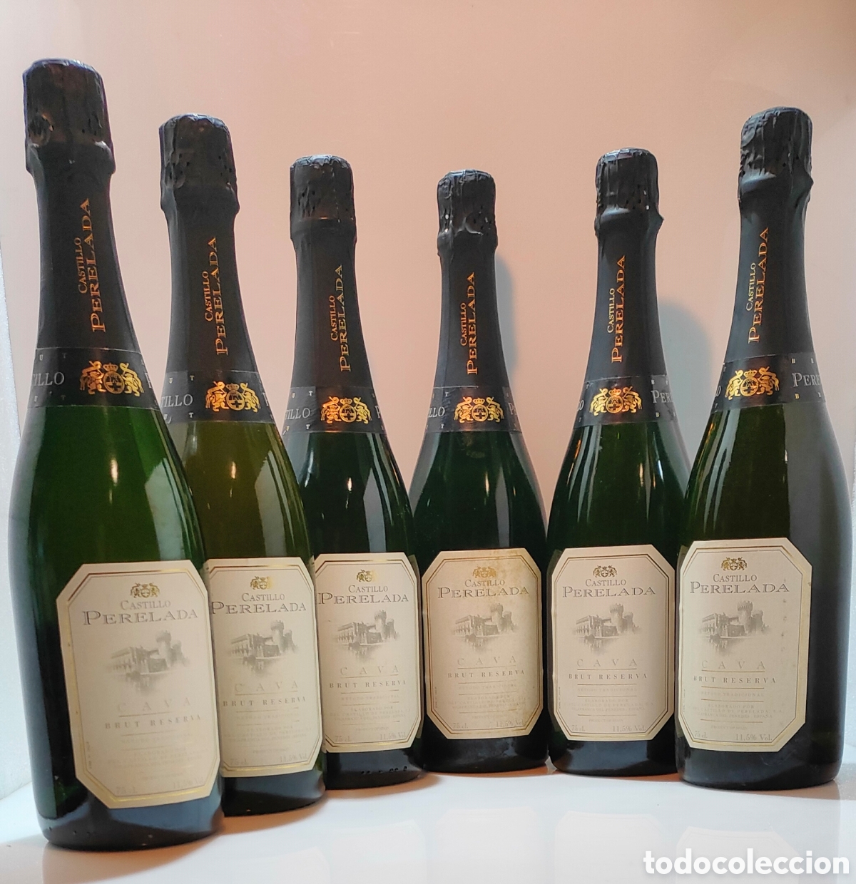 Coleccionismo de vinos y licores: 6 Castillo Perelada Cava Brut Reserva a&ntilde;os 1995s
