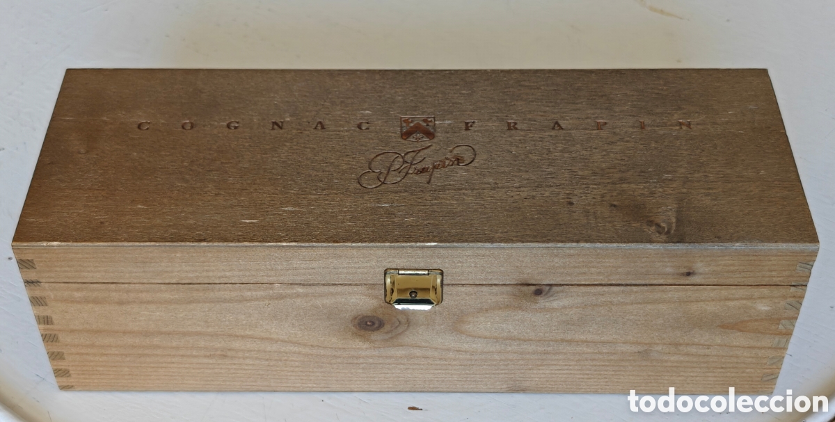 Coleccionismo de vinos y licores: Caja Madera Antigua Cognac Frapin