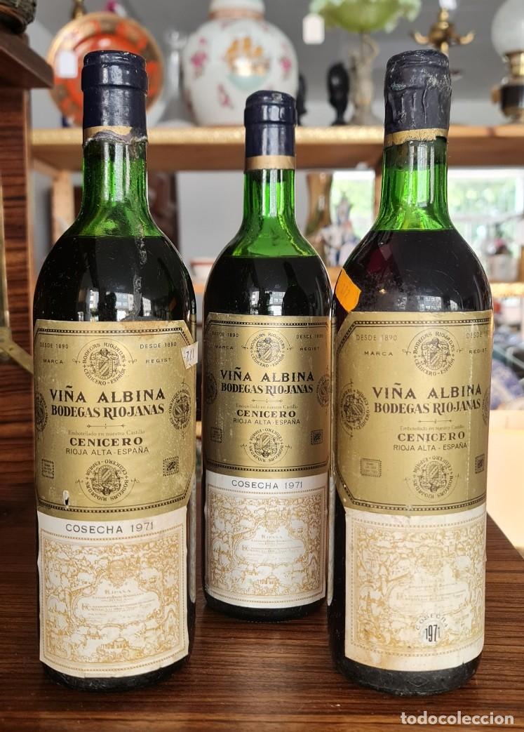 Coleccionismo de vinos y licores: 3 Botellas Vi&ntilde;a Albina Cosecha de 1971