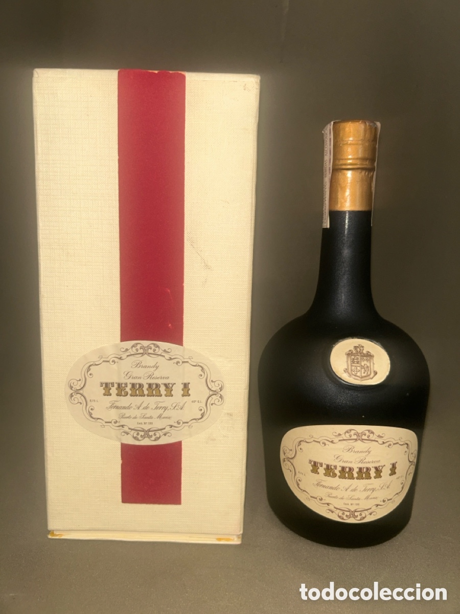 Coleccionismo de vinos y licores: BOTELLA BRANDY GRAN RESERVA TERRY I PUERTO DE SANTA MARIA *LLENA, PRECINTADA Y SIN ABRIR*