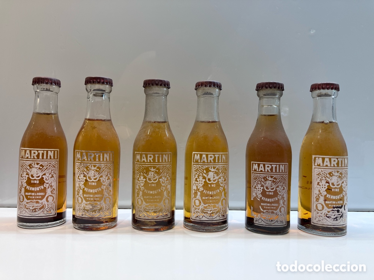 Coleccionismo de vinos y licores: 6 Botellines Martini