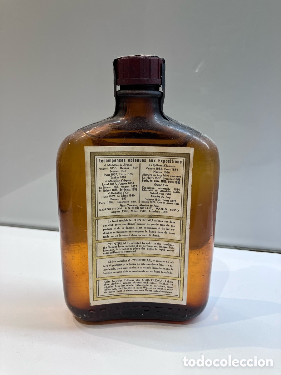 Coleccionismo de vinos y licores: Petaca cointreau angers - Foto 3