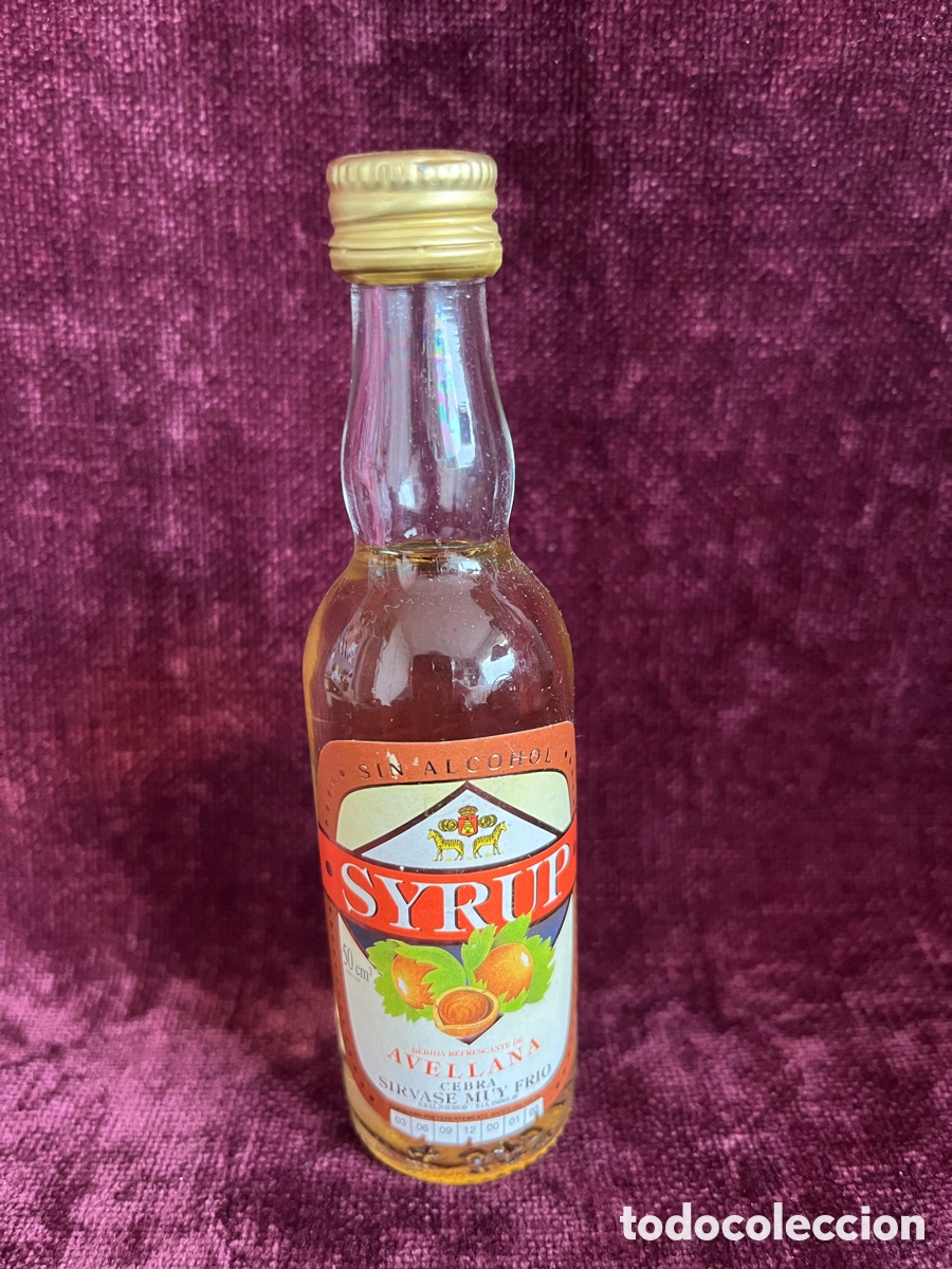 Coleccionismo de vinos y licores: Botellita Syrup de avellana sin alcohol