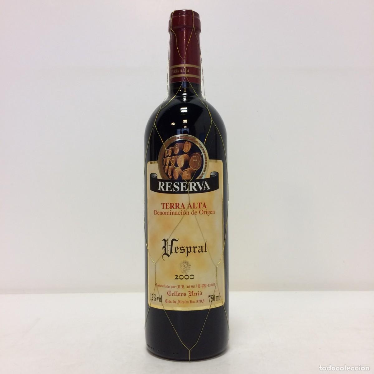 Coleccionismo de vinos y licores: Vino: 2000 Vespral Reserva, Cellers Unio (Terra Alta)