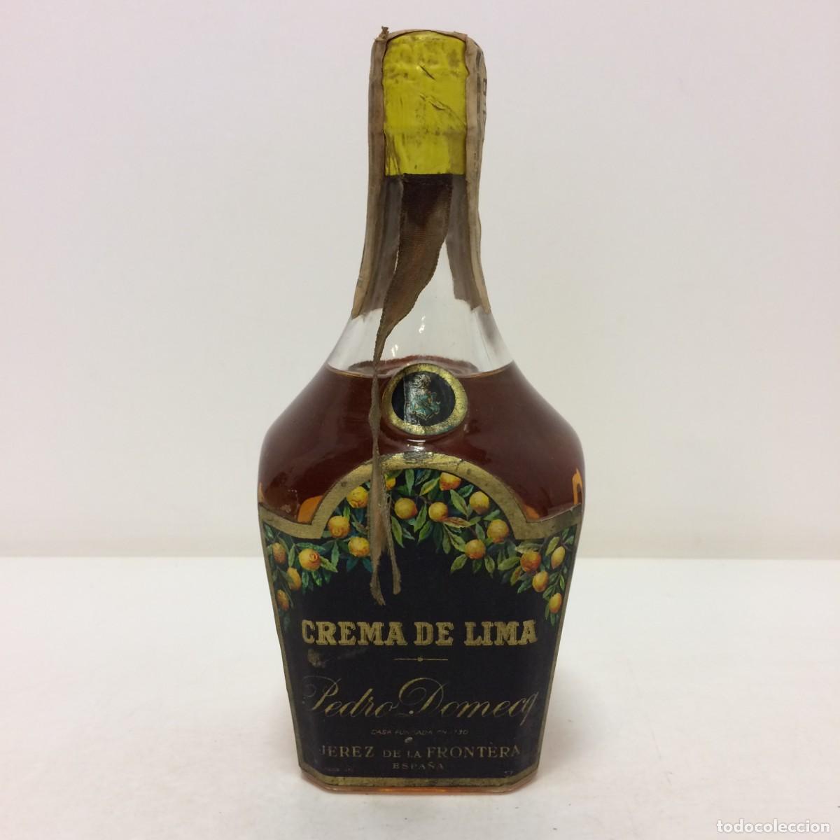 Coleccionismo de vinos y licores: Licor: Crema de Lima, Pedro Domecq, Sello 2 Pesetas (Jerez)