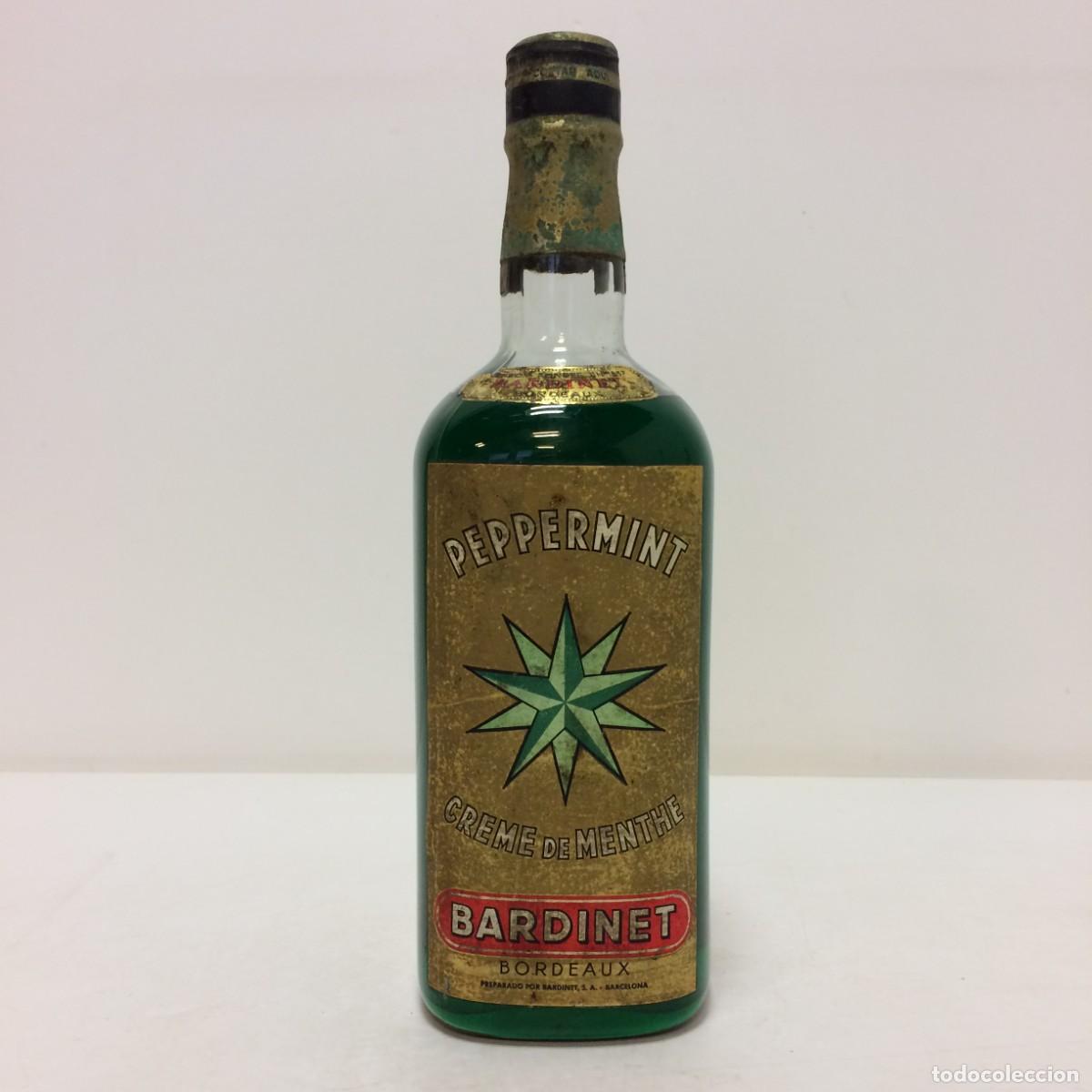 Coleccionismo de vinos y licores: Licor: Peppermint Creme de Menthe, Bardinet (Bordeaux)