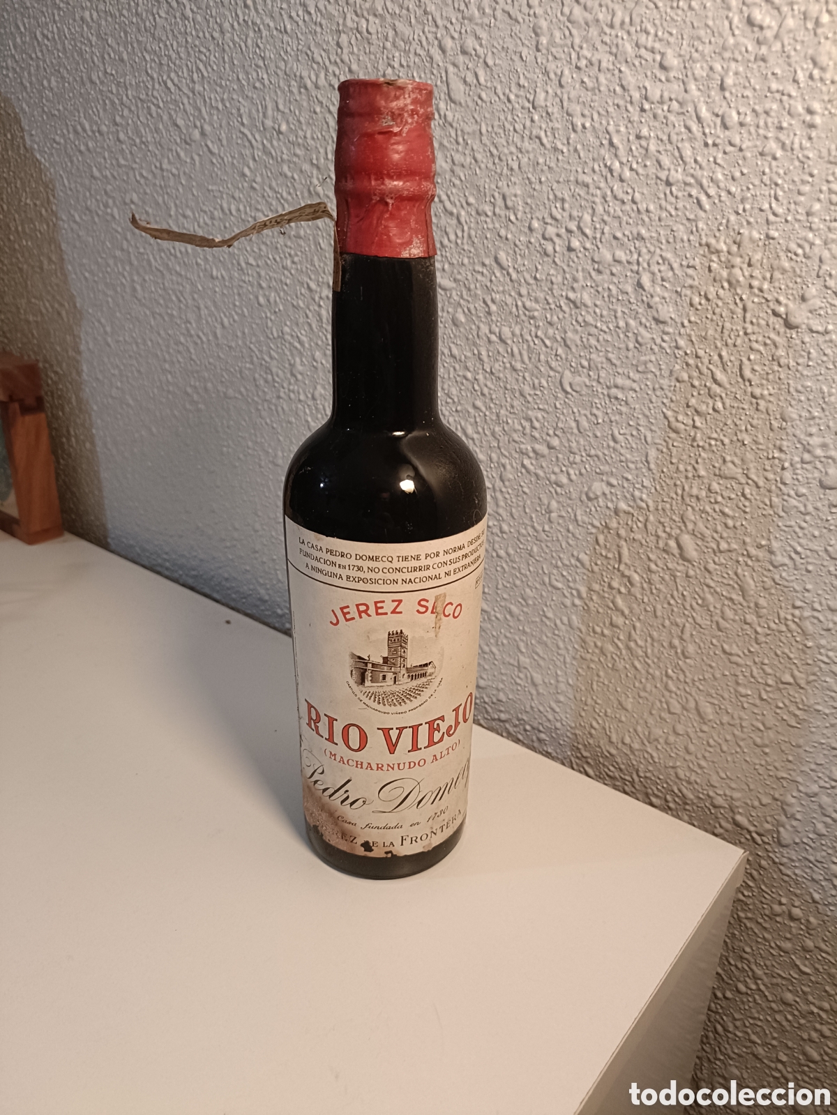 Coleccionismo de vinos y licores: Botella Jerez Seco Rio Viejo Marcharnudo alto