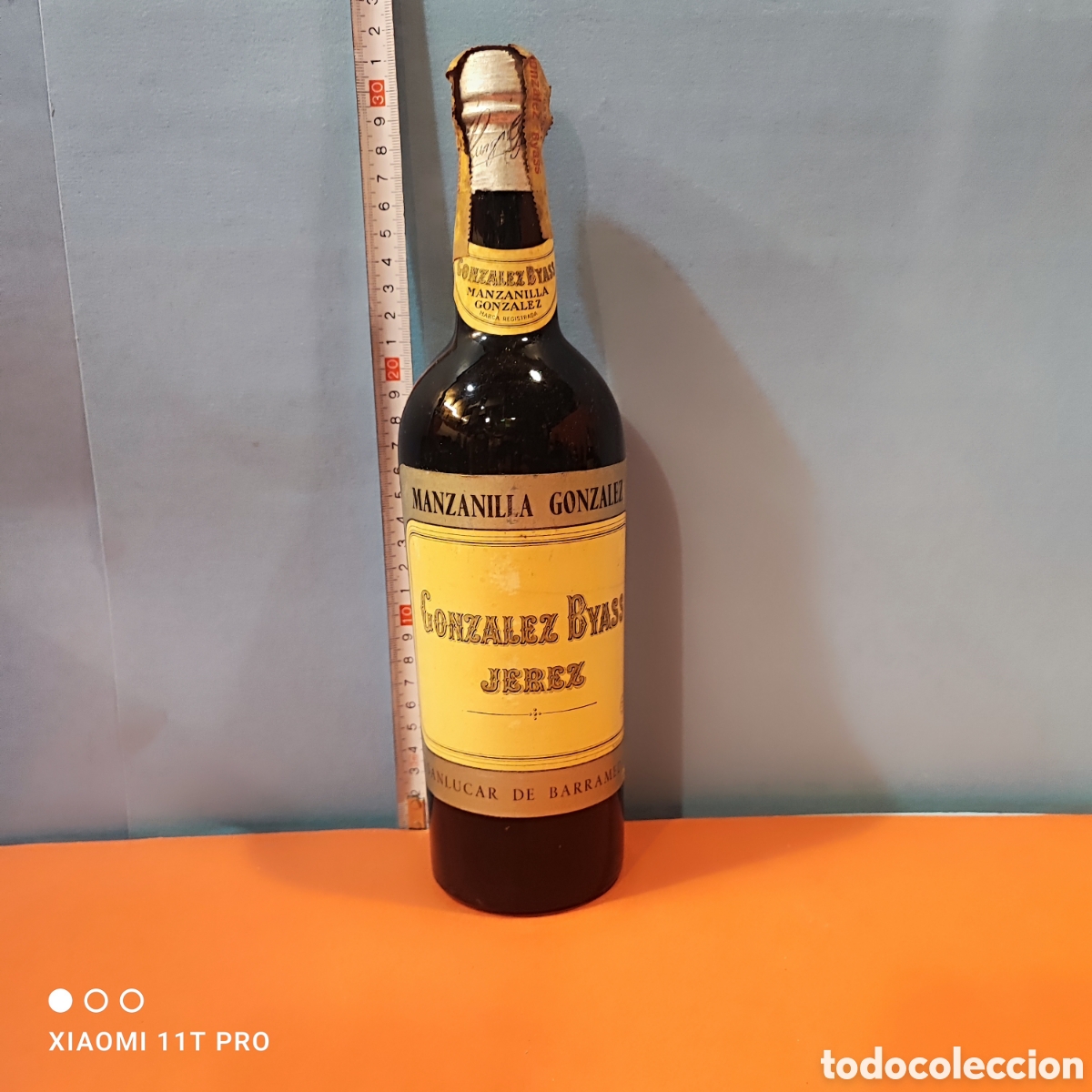 Coleccionismo de vinos y licores: Botella de manzanilla Gonz&aacute;lez Byass.