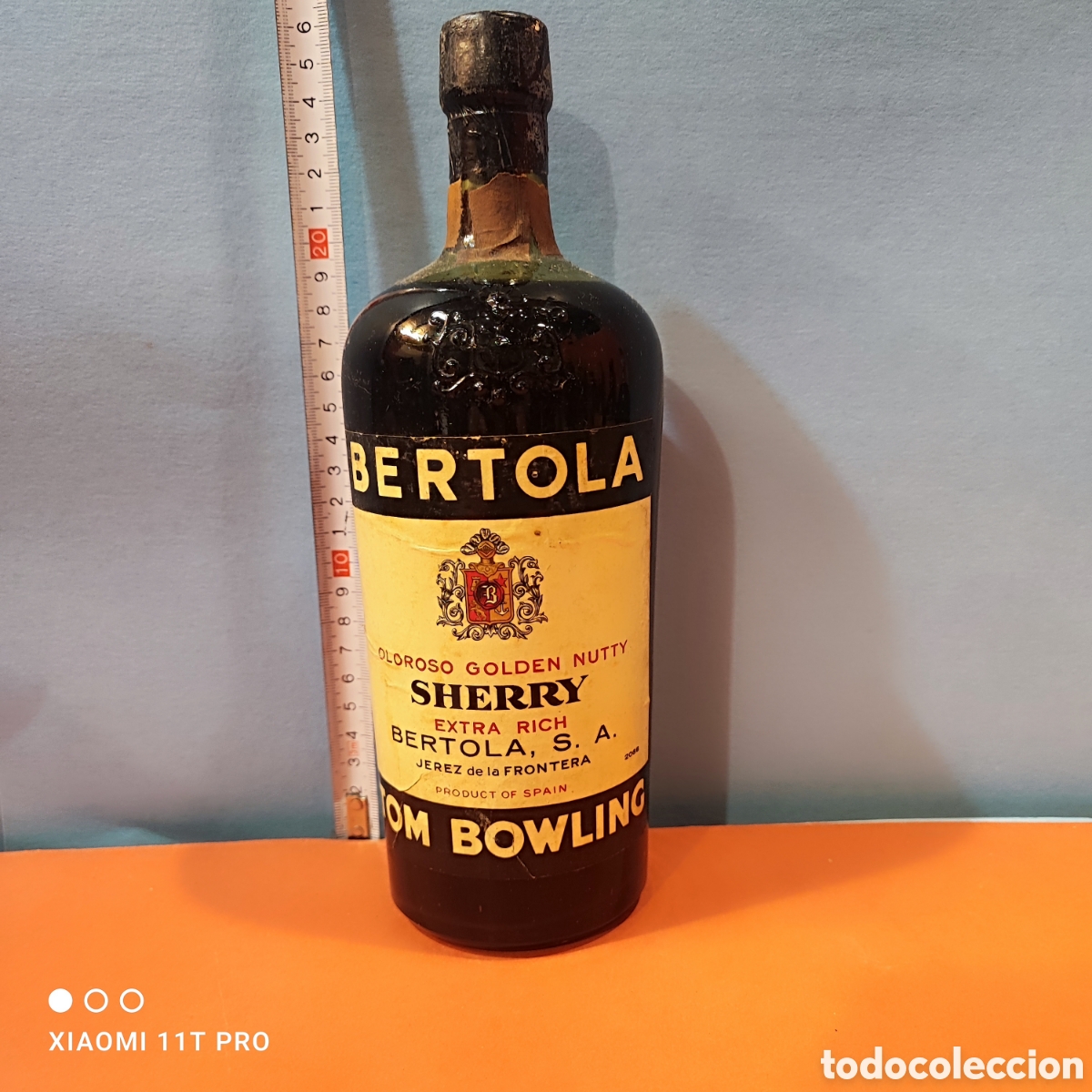 Coleccionismo de vinos y licores: Bertola Tom bowling, Jerez de la frontera.