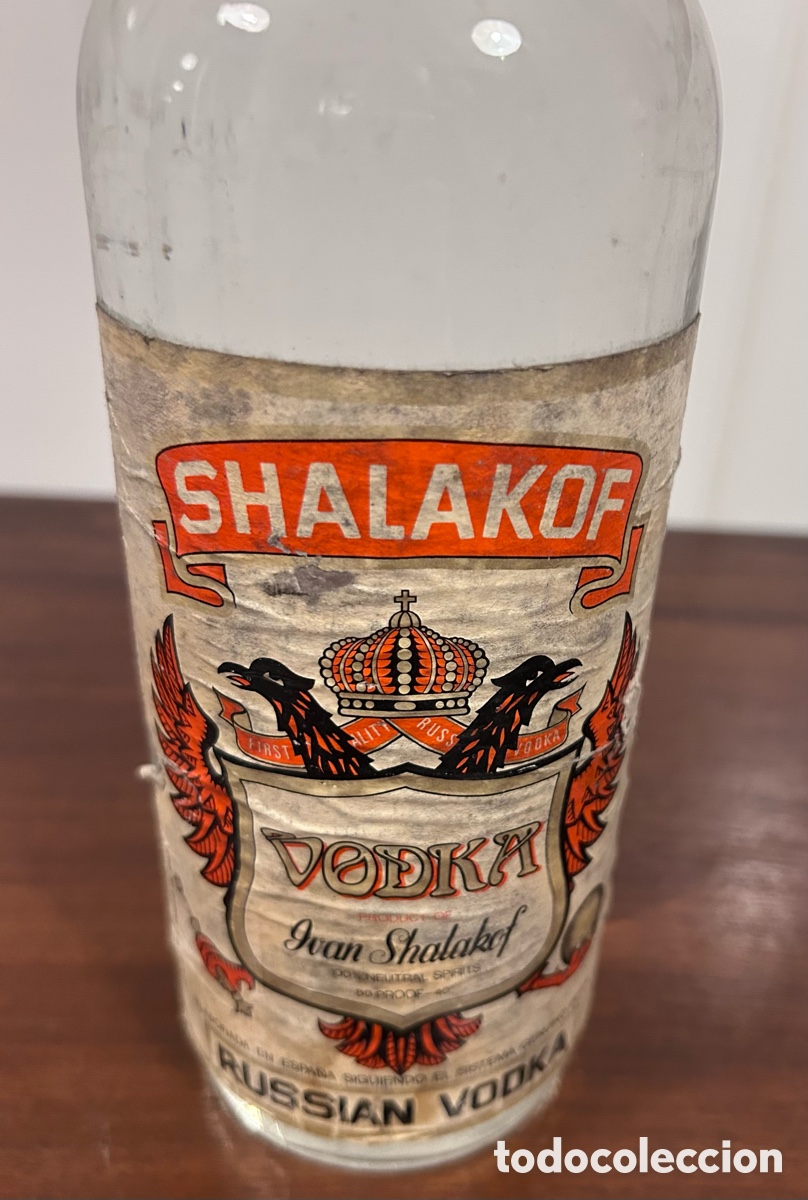 Coleccionismo de vinos y licores: VODKA SHALAKOF. RUSSIAN VODKA. BOTELLA PRECINTADA Y LLENA