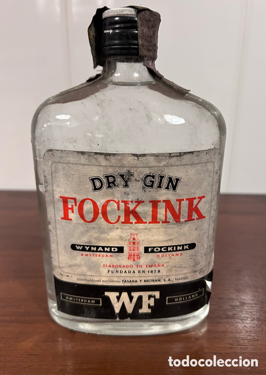 Coleccionismo de vinos y licores: DRY GIN GINEGBRA FOCKINK. BOTELLA PRECINTADA Y LLENA