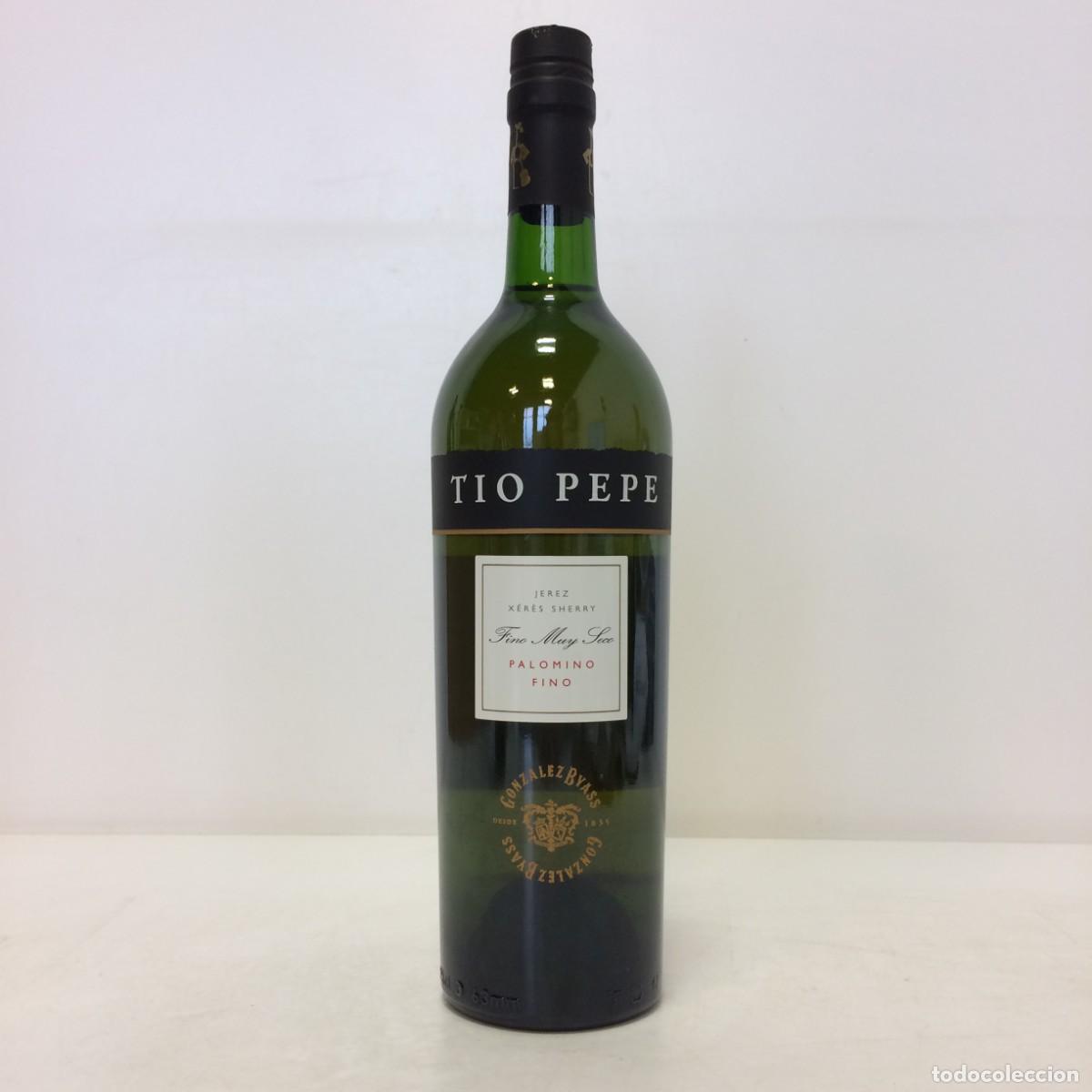 Coleccionismo de vinos y licores: Jerez: Tio Pepe Fino Muy Seco, Palomino Fino, Gonzalez Byass (Jerez-X&eacute;r&egrave;s-Sherry)