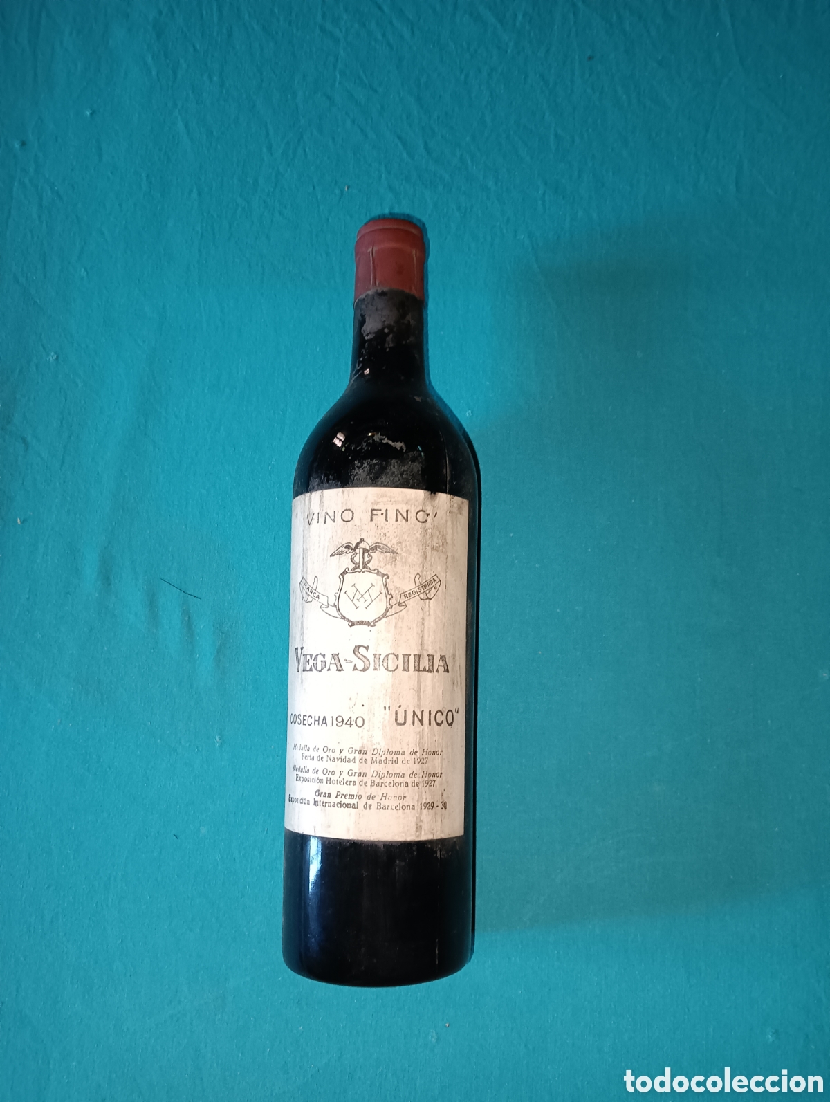 Coleccionismo de vinos y licores: Botella de Vega Sicilia &uacute;nico a&ntilde;o 1940