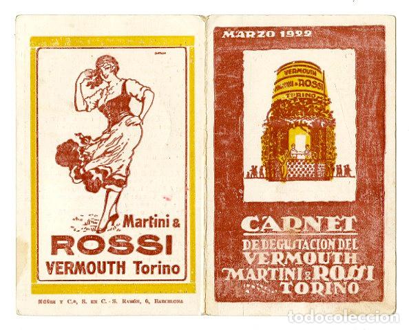 Coleccionismo de vinos y licores: Carnet Degustaci&oacute;n Vermouth Martini Rossi Torino 1922 - 1922
