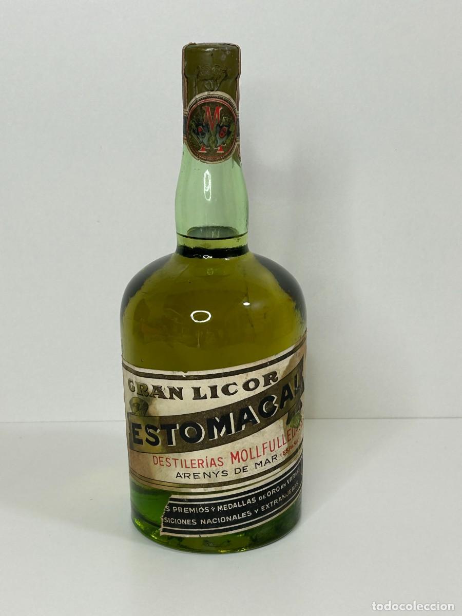 Coleccionismo de vinos y licores: ANTIGUA BOTELLA GRAN LICOR ESTOMACAL DESTILERIAS MOLLFULEDA ARENYS DE MAR , CALISAY