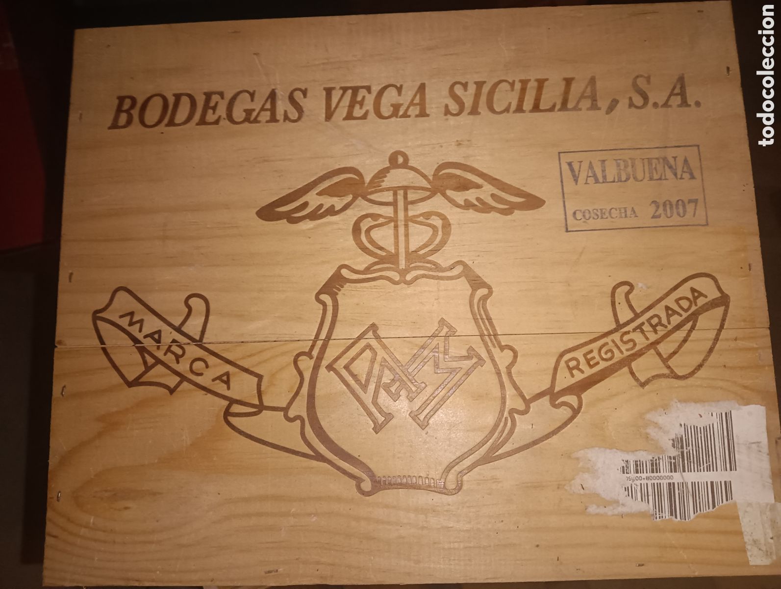 Coleccionismo de vinos y licores: Caja de tres botellas de tintorer&iacute;a Valbuena 2007