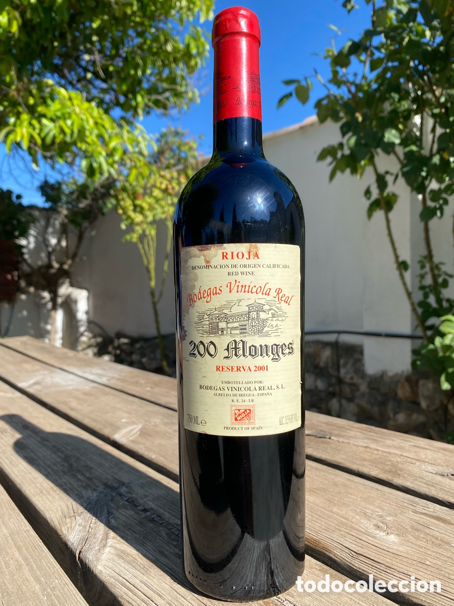 Coleccionismo de vinos y licores: Botella Vino Tinto Rioja Reserva 2001 200 Mojes