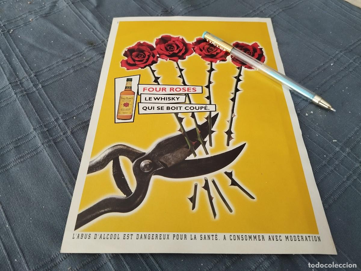 Coleccionismo de vinos y licores: WHISKY FOUR ROSES ANUNCIO PUBLICIDAD REVISTA EN ALEM&Aacute;N 1996 BONITO PARA ENMARCAR