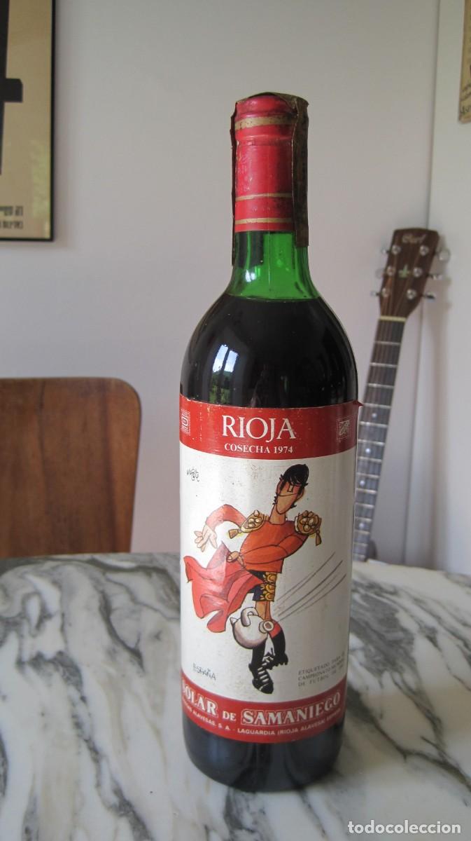 Coleccionismo de vinos y licores: BOTELLA DE VINO SOLAR DE SAMANIEGO - RIOJA COSECHA 1974 - MUNDIAL F&Uacute;TBOL 1982 - MINGOTE - ESPA&Ntilde;A