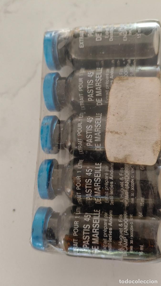 Coleccionismo de vinos y licores: Pr&eacute;paration pour pastis de Marseille 5 fioles 1980 original produit de contrebande