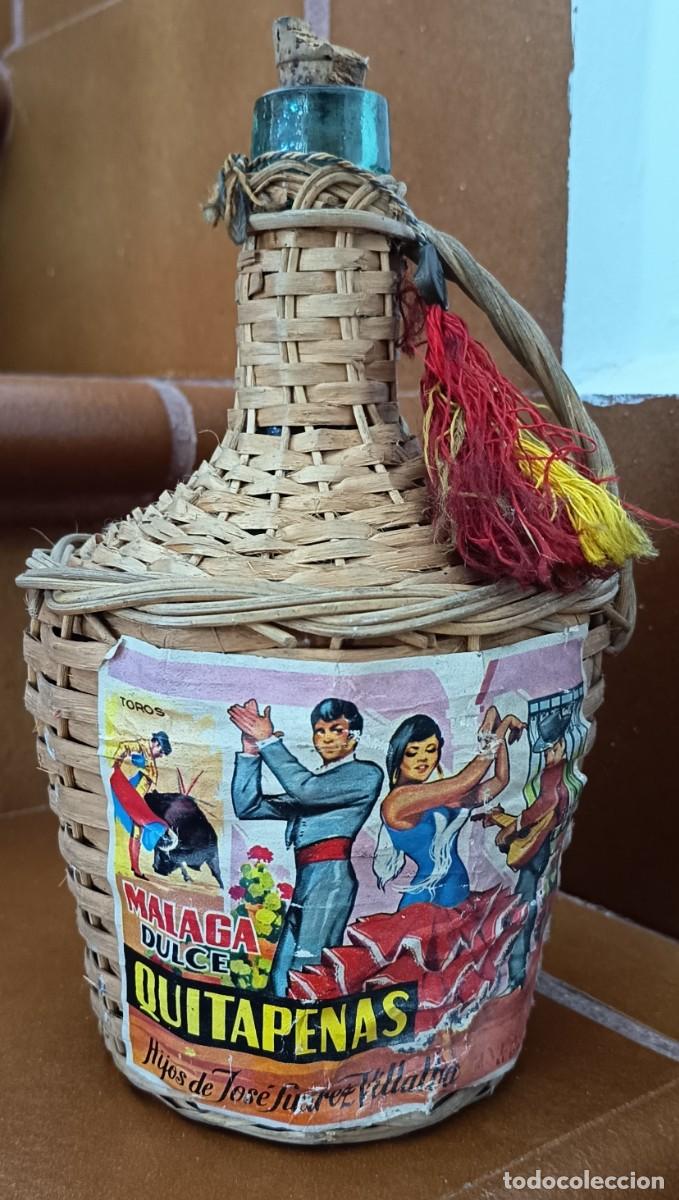 Coleccionismo de vinos y licores: Garrafa damajuana QUITAPENAS 22cm. (vac&iacute;a)