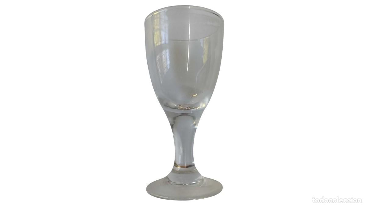 Coleccionismo de vinos y licores: COPA DE VIDRIO SOPLADO CON NUDO EN TALLO - C&Aacute;LIZ ACAMPANADO - VINTAGE A&Ntilde;OS 1950-1970