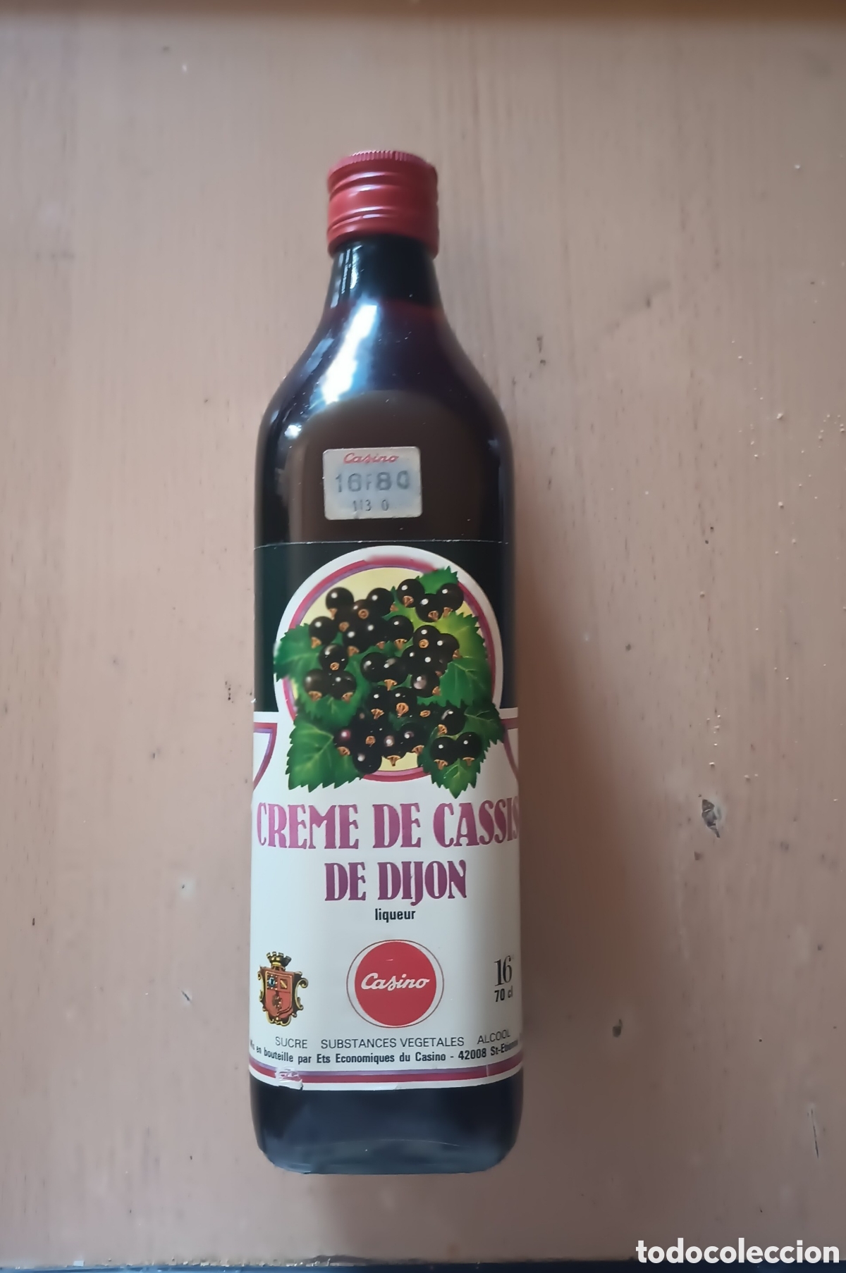 Coleccionismo de vinos y licores: Antigua botella de Creme de CASSIS - Foto 1